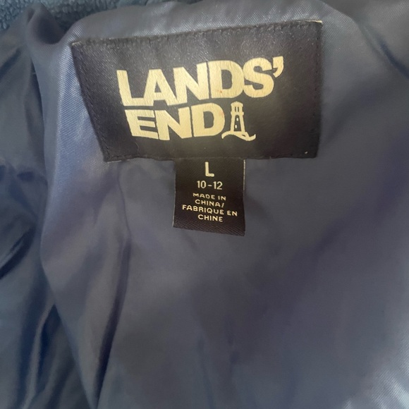Lands' End Kids Blue Puffer Jacket - Picture 2 of 2
